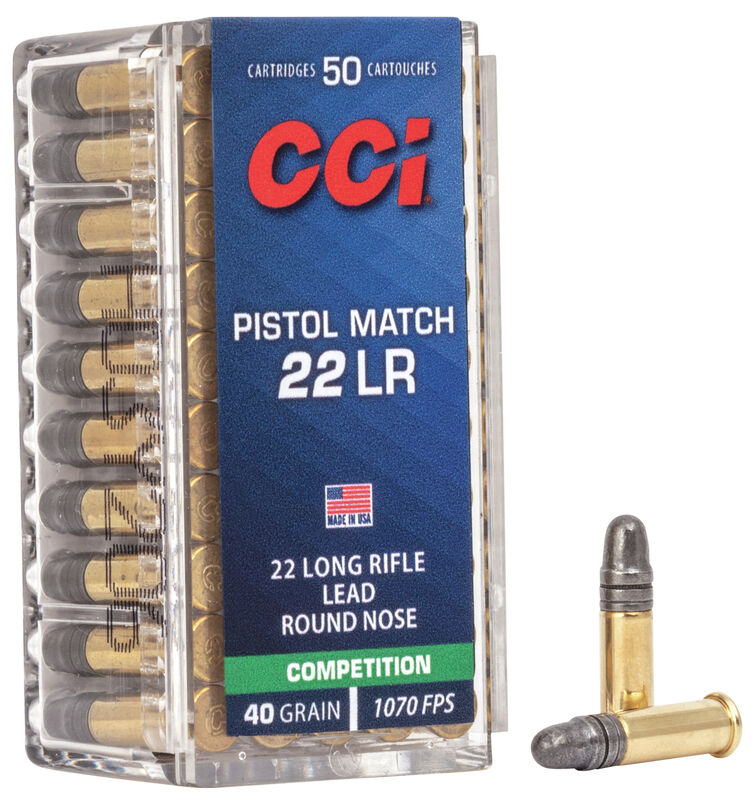 CCI Pistol Match 22LR 40gr LRN
