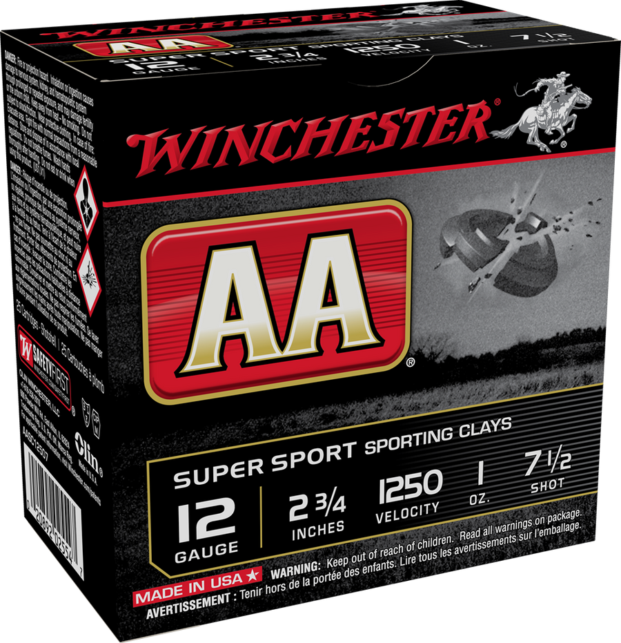 Winchester AA 12ga 1 oz #7.5 1250Fps *AASC12507