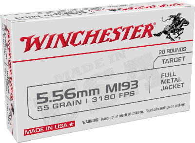 Winchester 5.56mm 55gr FMJ *M193 (20ct)