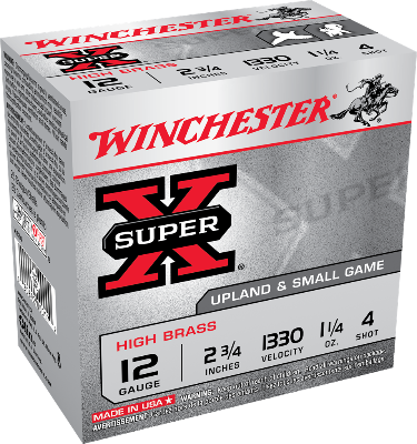Winchester SuperX 12ga 1-1/4oz #4 1330fps *X124