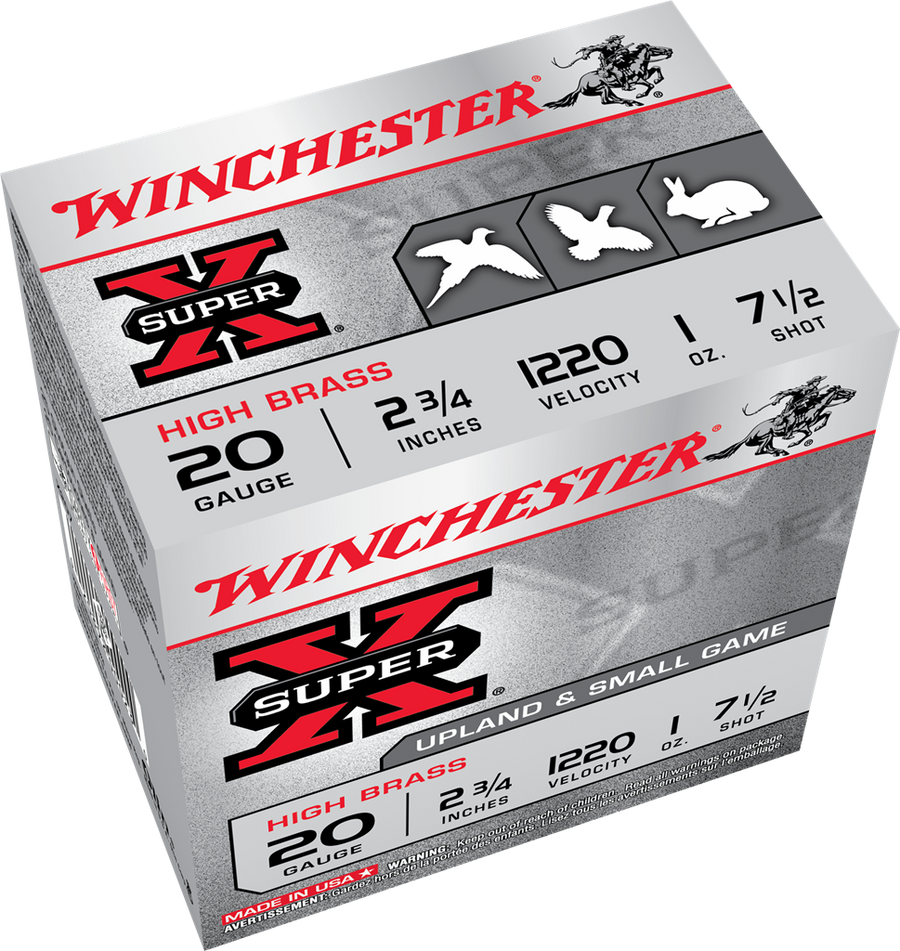 Winchester SuperX 20ga 1oz #7.5 1220fps *X2075