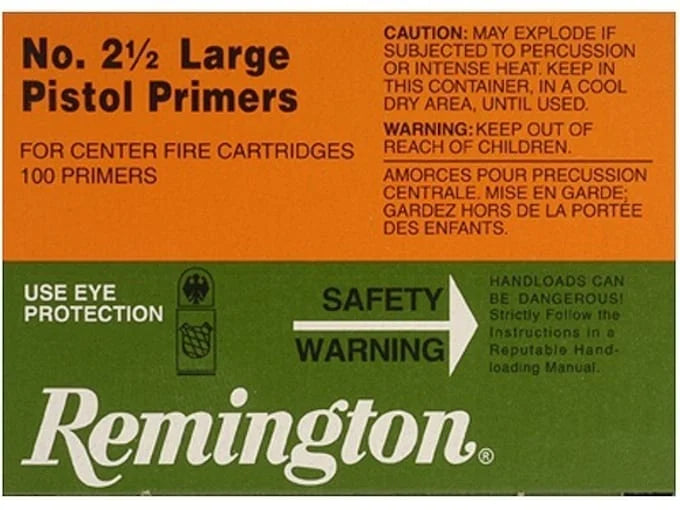 Remington #2 1/2 Large Pistol Primers