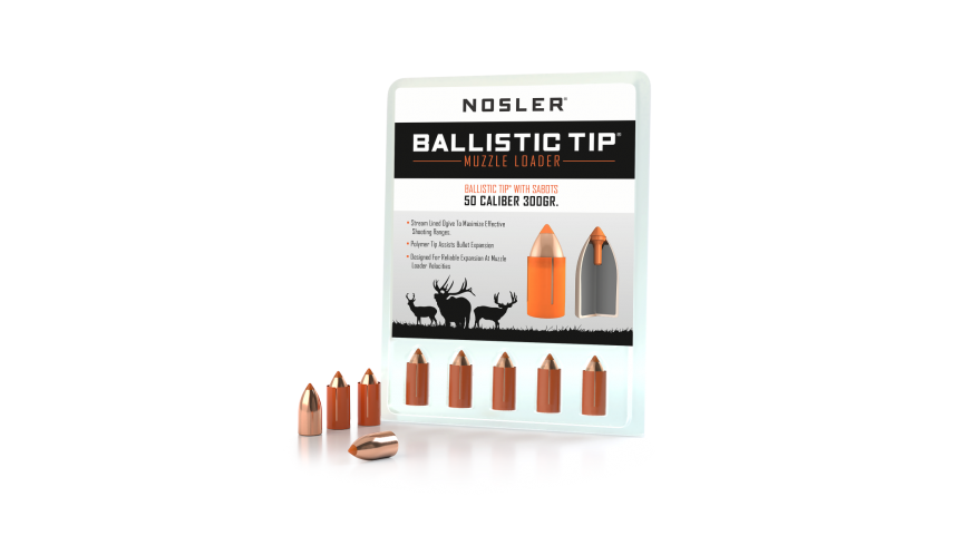 Nosler 50 CALIBER 300GR W/ SABOTS BALLISTIC TIP MUZZLE LOADER
