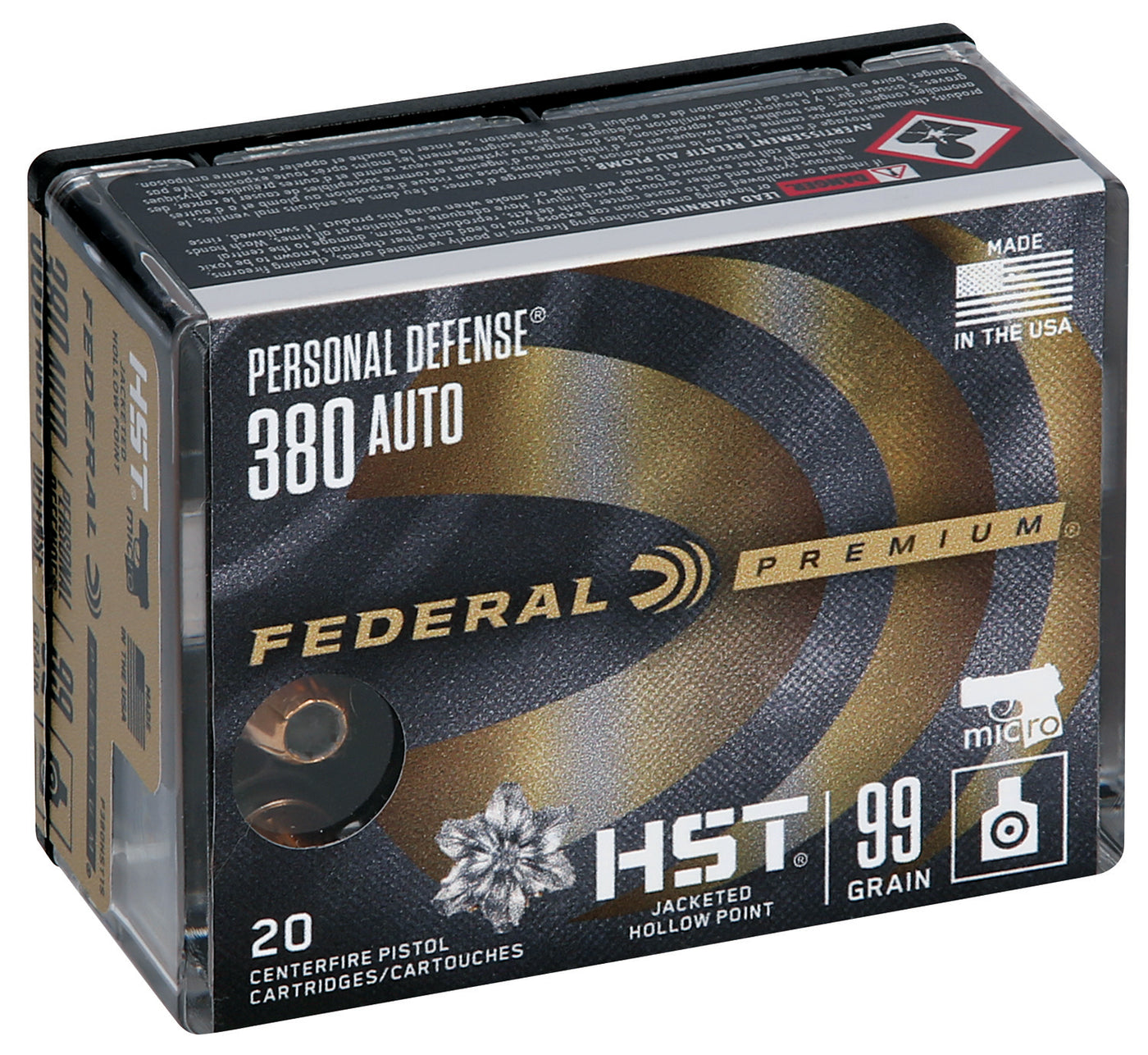 Federal Premium 380 ACP 99gr HST #P380HST1S