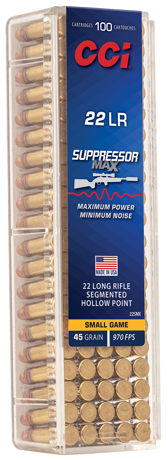 CCI 22LR Suppressor Max 45gr Segmented HP
