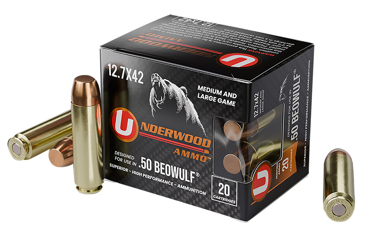 Underwood 50 Beowulf 350gr FMJ FN