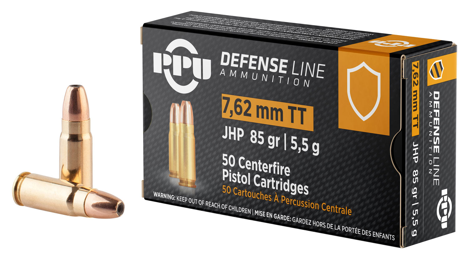 PPU 7.62x25 Tokarev 85gr JHP