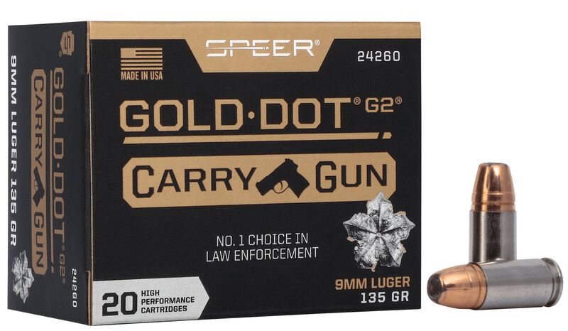 Speer Gold Dot 9mm Luger 135gr HP