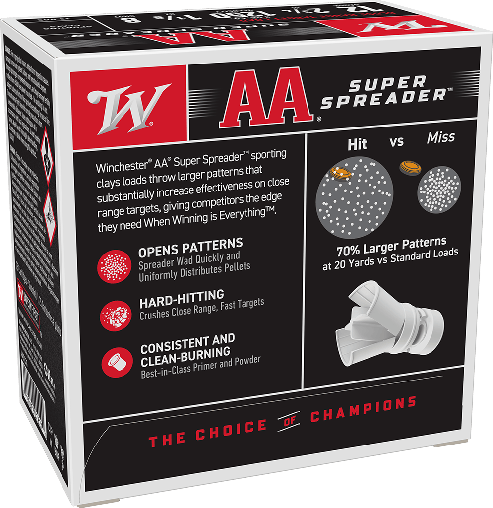 Winchester AA Super Spreader 12ga 1-1/8oz #8 1250FPS *AAS128