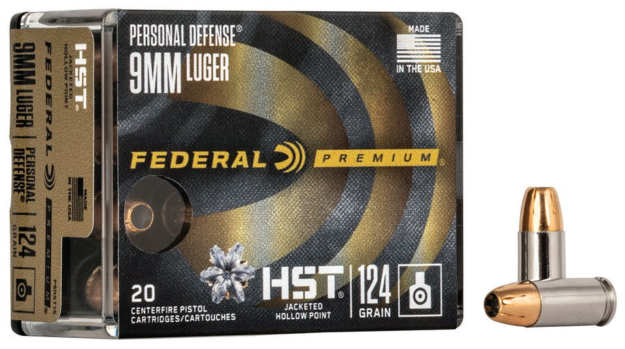 Federal 9mm 124gr JHP HST #P9HST1S