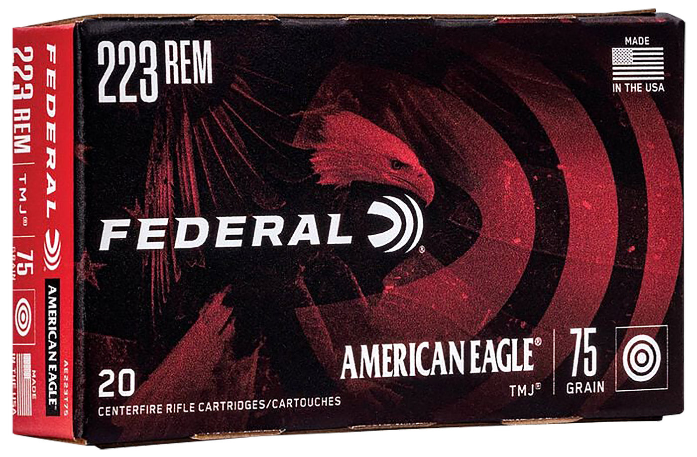 Federal 223 Rem 75gr TMJ-BT #AE223T75