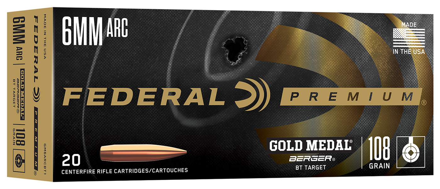 Federal Gold Metal 6mm ARC 108gr BT Target #GM6ARCBT1