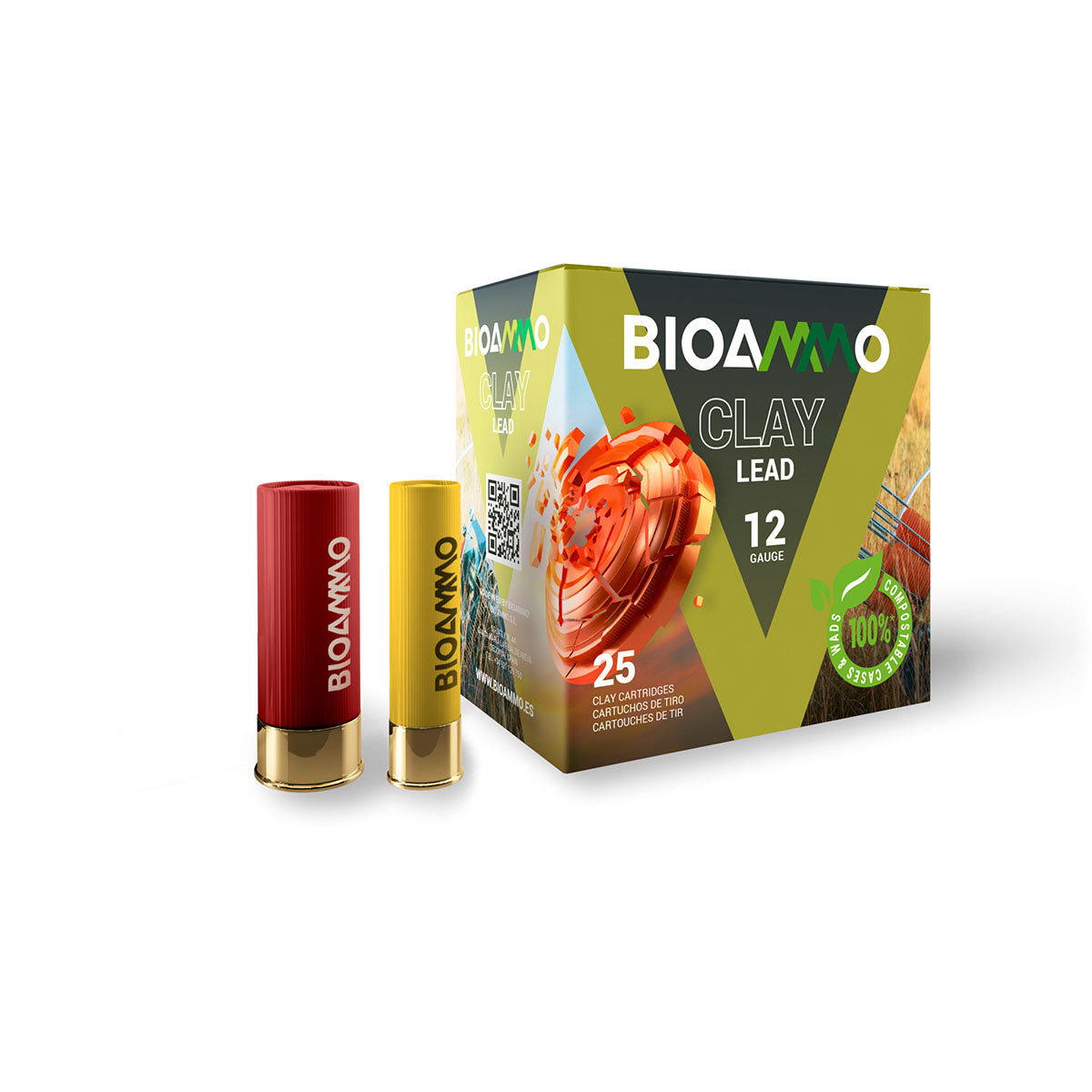 BIOAMMO CLAY 12ga 2-3/4 1oz #8