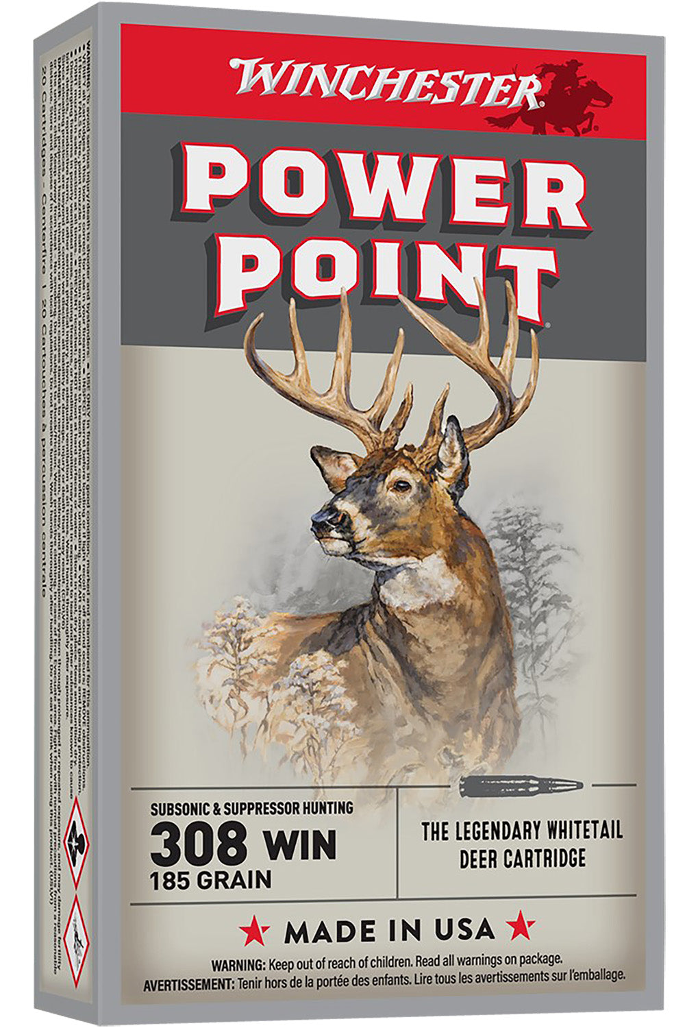 Winchester 308 Win 185gr PP #X308SUBX