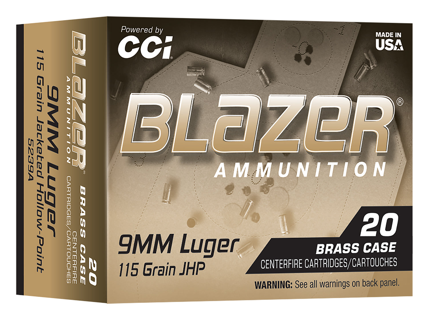 CCI Blazer Brass 9mm 115gr JHP #5239A