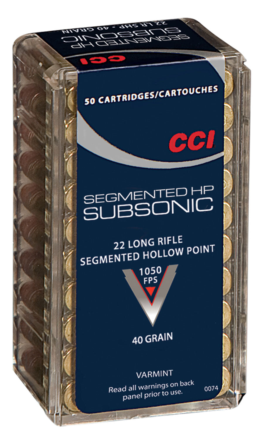 CCI Sub-Sonic 40gr Segmented HP 22 LR $0074