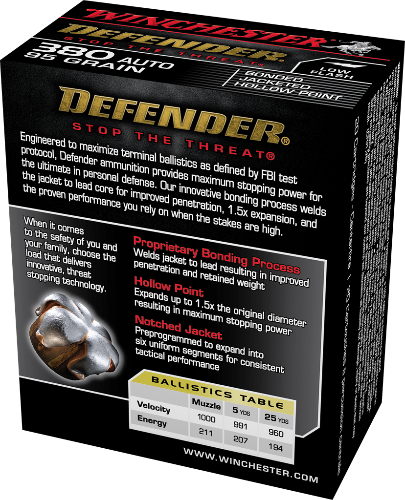 Winchester 380 Auto 95gr PDX