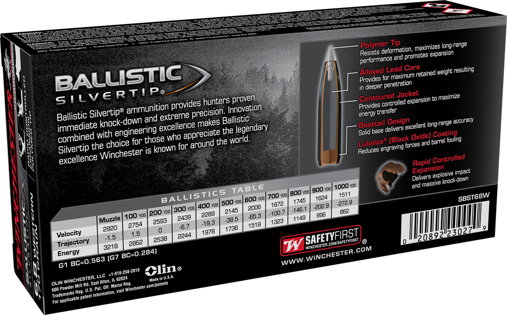 Winchester 6.8 Western 170gr BSTP