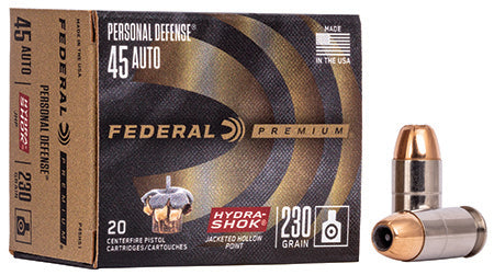 Federal 45 ACP 230gr JHP Hydra-Shok #P45HS1