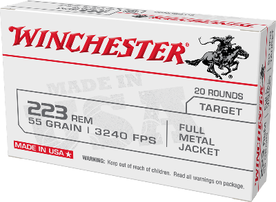 Winchester 223 Rem 55gr FMJ