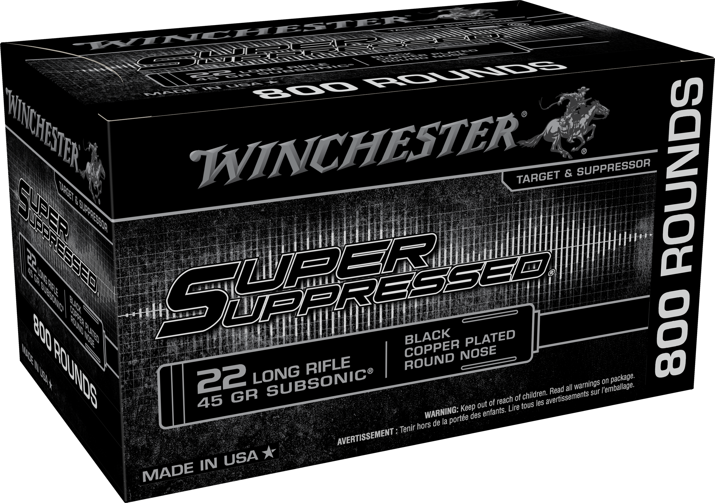 Winchester 22LR 45gr Subsonic Lead Round Nose 800RD