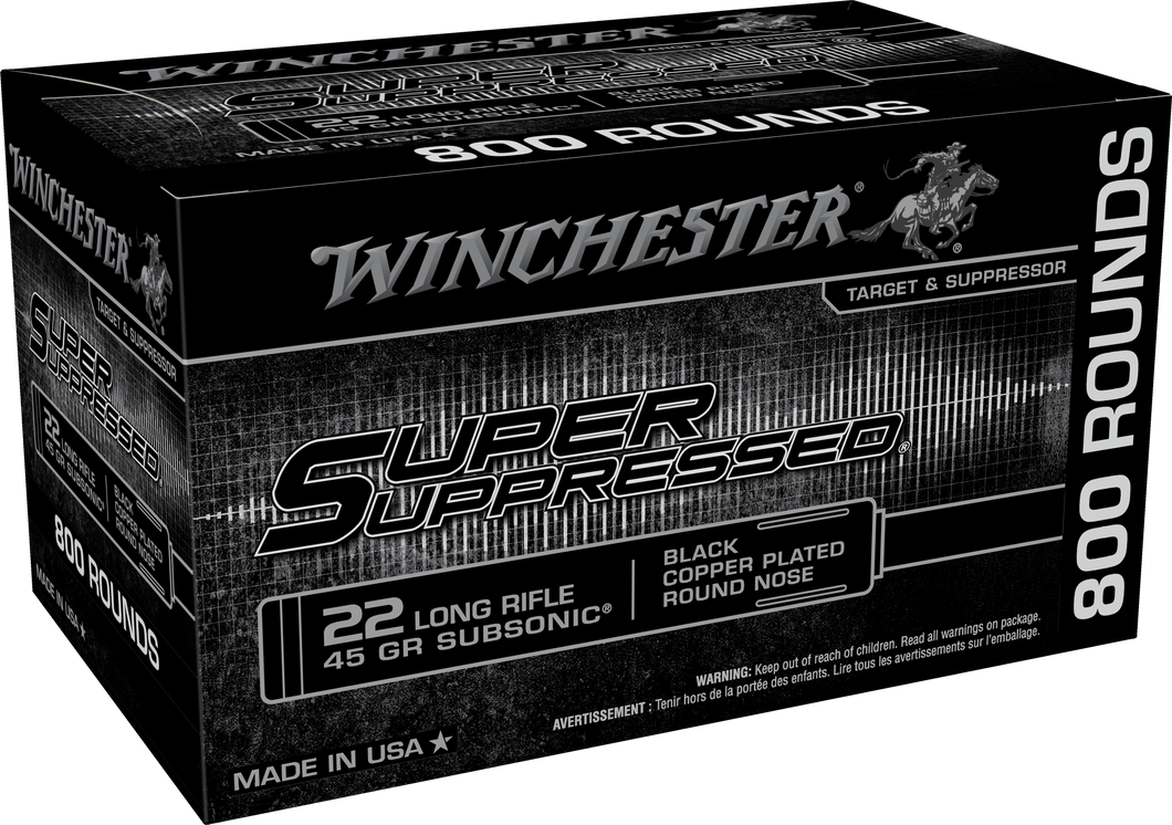 Winchester 22LR 45gr Subsonic Lead Round Nose 800RD
