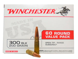 Winchester 300 Blackout 200gr Open Tip-Range Subsonic Value Pack