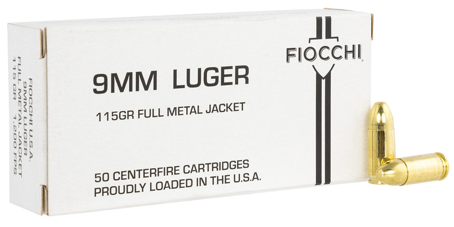 Fiocchi 9mm 115gr FMJ White Box