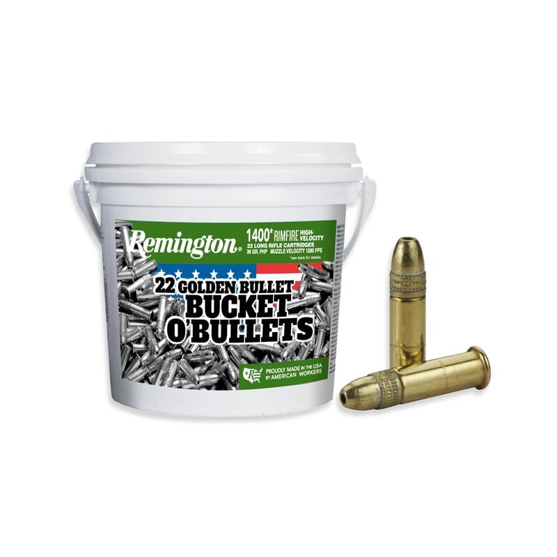 Remington 22LR HV Golden Bullet 36gr HP (1400ct) Range Bucket