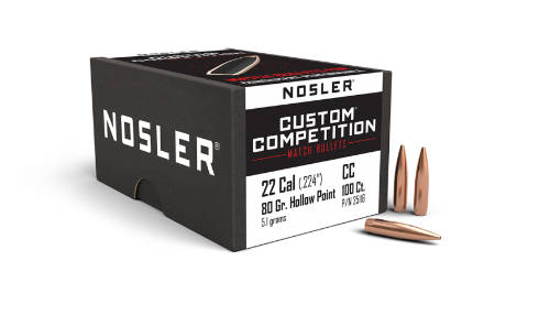 Nosler 22cal 80gr Custom Competition