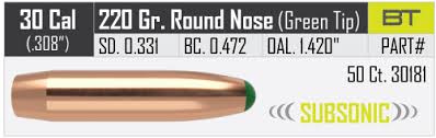 Nosler 30cal 220gr Ballistic Tip  #30181 - BLUE COLLAR RELOADING
