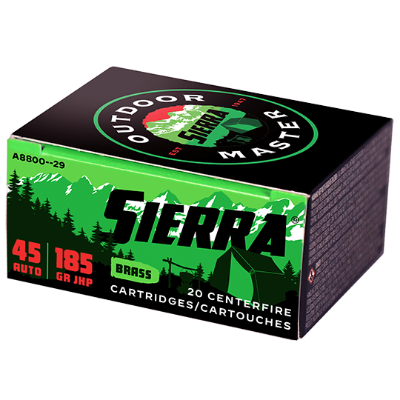 Sierra 45 Auto 185gr JHP - Outdoor Master