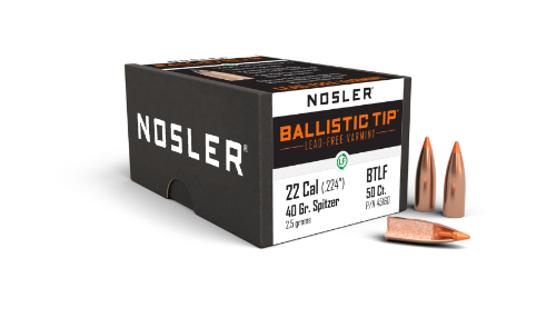 Nosler 22cal 40gr Ballistic Tip Lead Free #45160