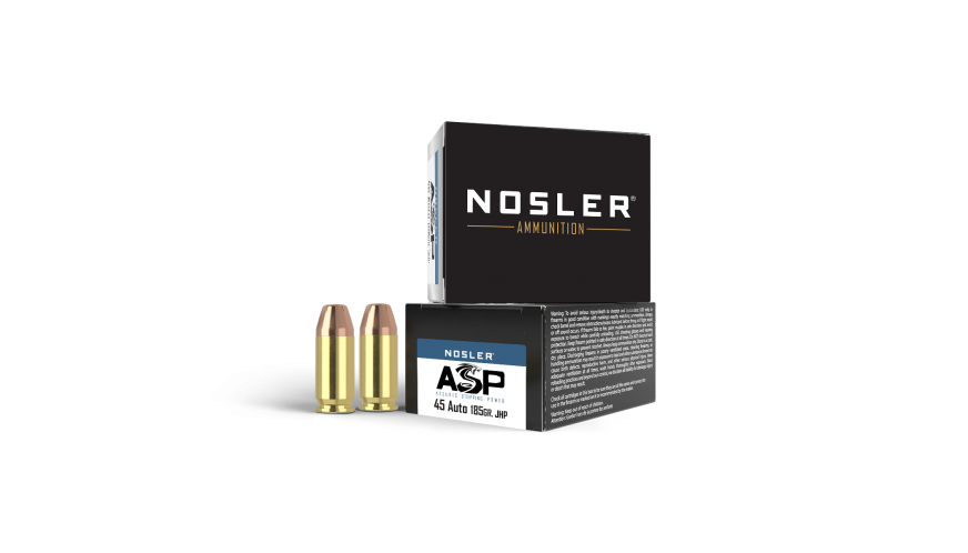 Nosler 45 Auto 185gr JHP ASP 20ct