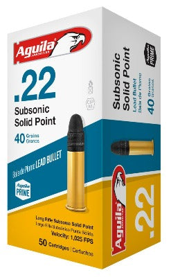 Aguila 22LR Subsonic 40gr LRN (50ct)