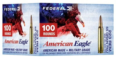 Federal American Eagle 223 Rem 55gr FMJ-BT