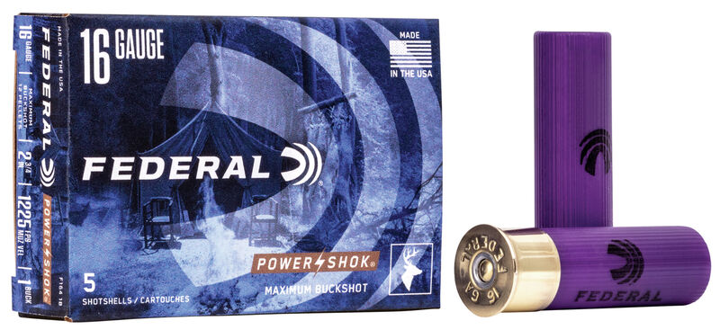 Federal PowerShok 16ga 1 Buck F1641B