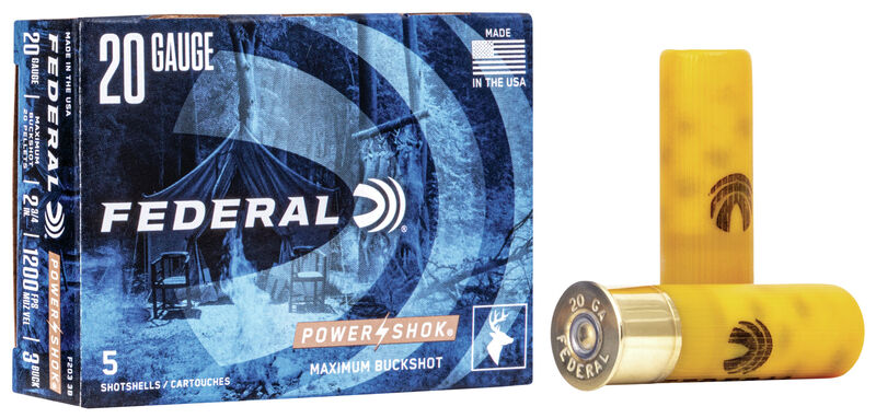 Federal 20ga Power-Shok #3 Buck Shot