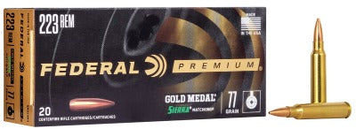 Federal Premium GM 223 Rem 77gr Sierra MatchKing BTHP