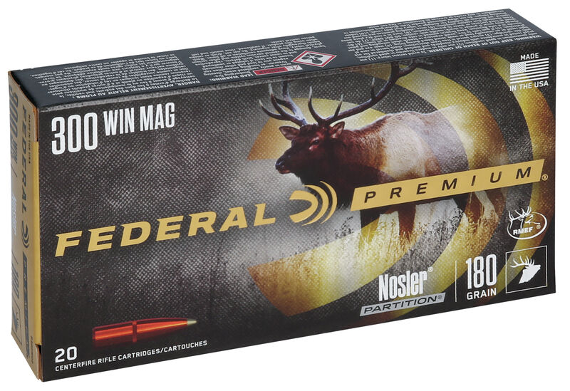 Federal Premium 300 Win Mag 180gr Nosler Partition