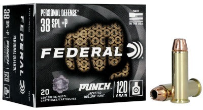 Federal 38 Special+P 120gr Punch JHP