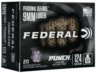 Federal 9mm 124gr Punch JHP