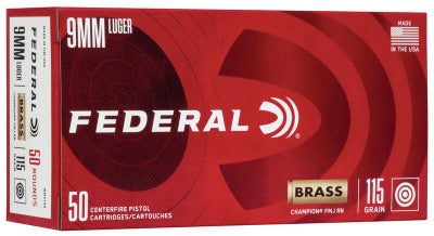 Federal 9mm 115gr FMJ *WM5199 (50ct)