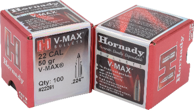 Hornady 22cal 50gr V-Max #22261 - BLUE COLLAR RELOADING