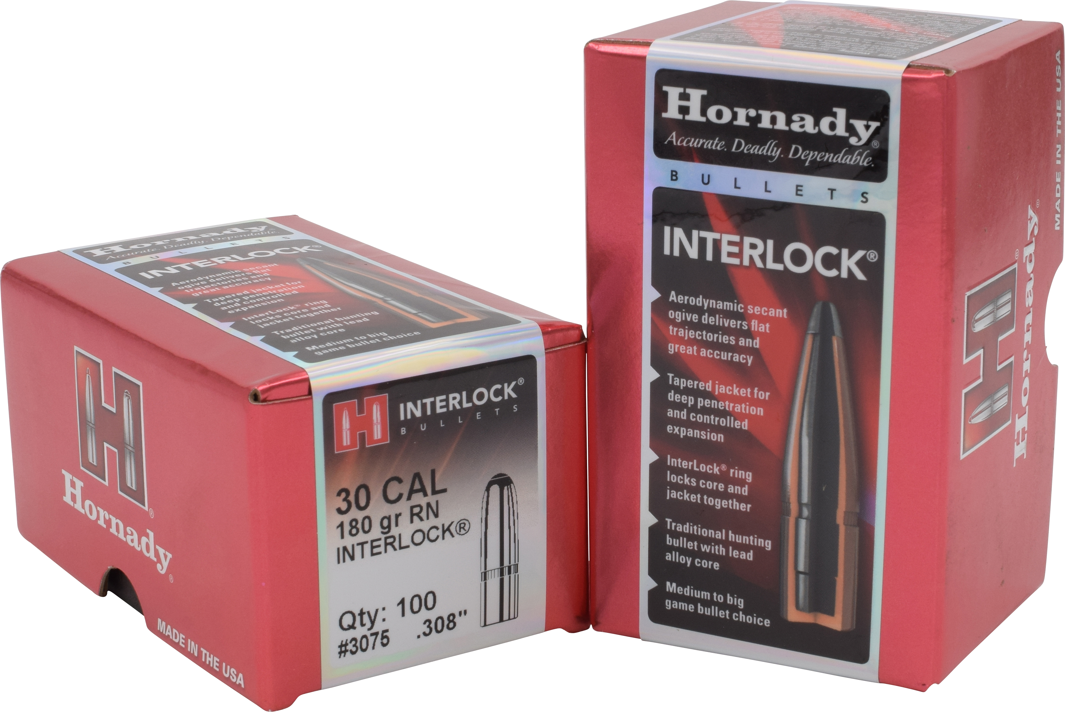 Hornady 30cal 180gr RN #3075 - BLUE COLLAR RELOADING