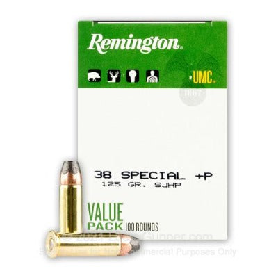 Remington 38 Special +P 125gr SJHP (100ct)