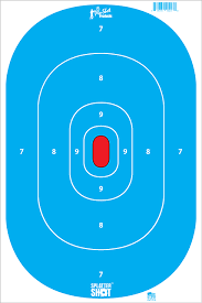 PRO SHOT 12" x 18" SplatterShot® Silhouette Insert Low Light/Hi-Vis Blue Tag Paper Target 8 Pack
