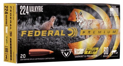 Federal Premium 224 Valkyrie 60gr Ballistic Tip