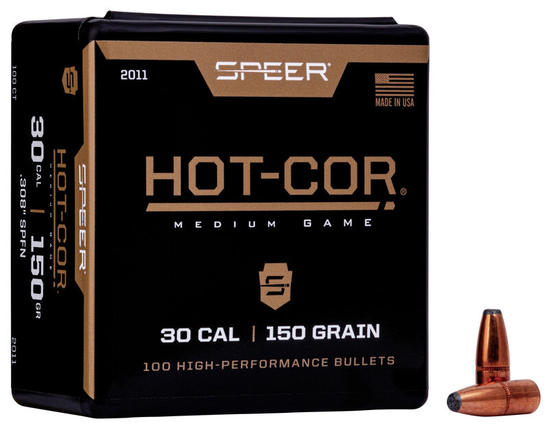 Speer 30cal 150gr Hot-Cor Soft Point Flat Nose #2011