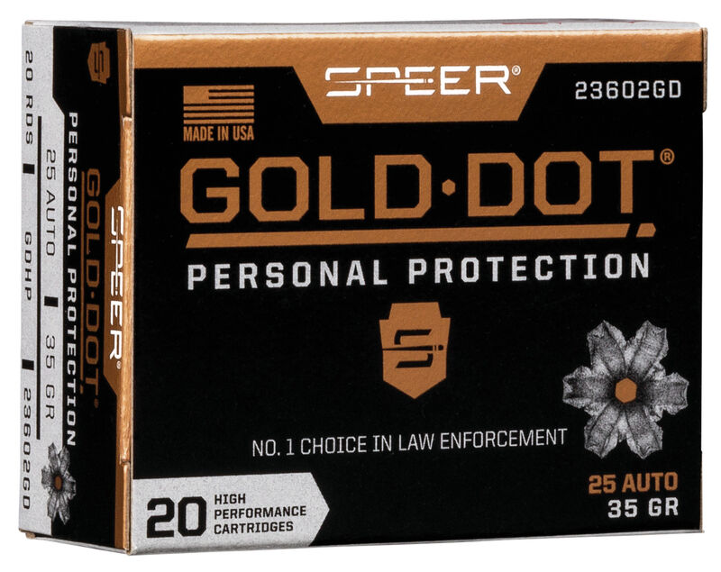 Speer Gold Dot 25 ACP 35gr HP